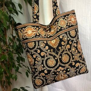 VERA BRADLEY Caffe Latte large tote bag purse travel bag